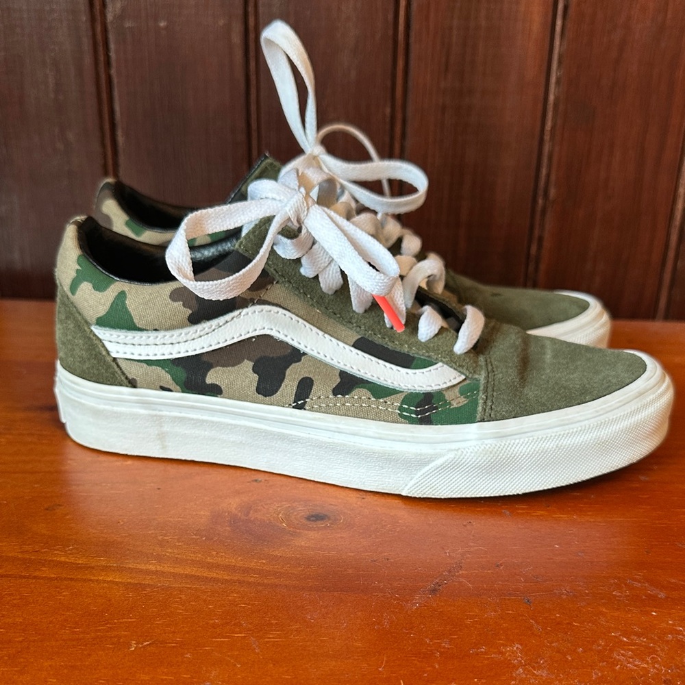Vans Camouflage Sneakers with White Laces